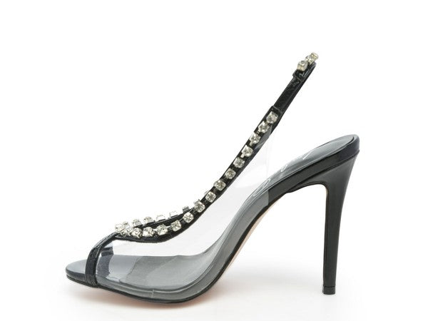 Women's Camarine Clear Stiletto Sling-back | Zarnesh