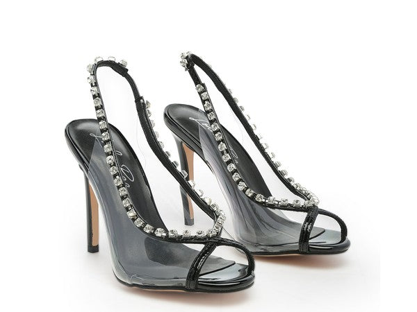 Women's Camarine Clear Stiletto Sling-back | Zarnesh