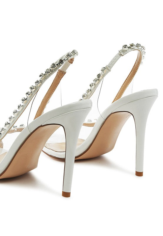 Women's Camarine Clear Stiletto Sling-back | Zarnesh