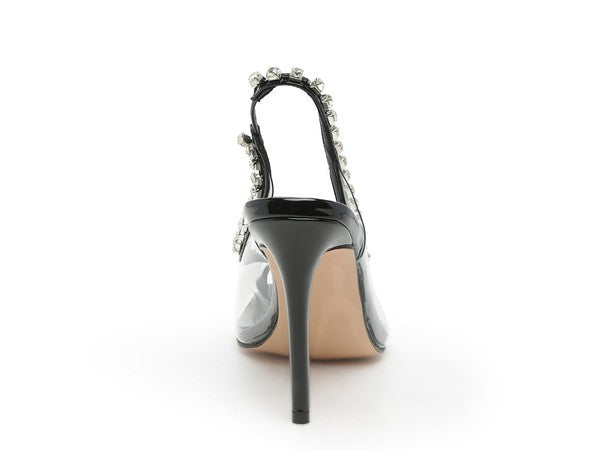Women's Camarine Clear Stiletto Sling-back | Zarnesh