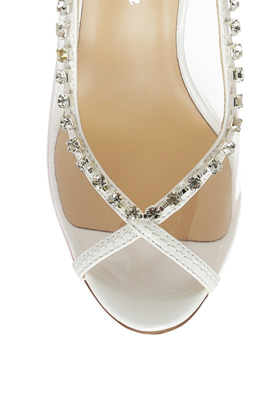 Women's Camarine Clear Stiletto Sling-back | Zarnesh
