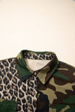 Women’s Camo Leopard Patchwork Button-Up Shacket | Zarnesh
