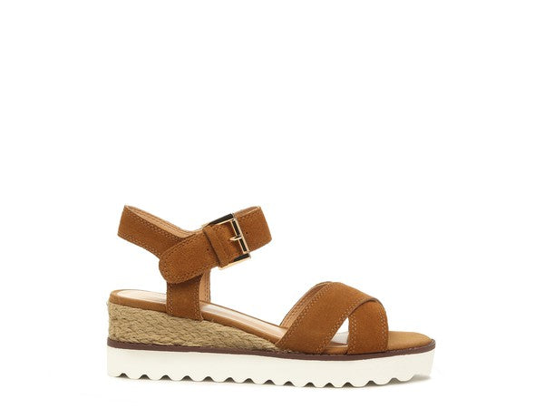 Women's Casa Pin Buckle Ankle Strap Wedge Sandals | Zarnesh