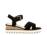 Women's Casa Pin Buckle Ankle Strap Wedge Sandals | Zarnesh