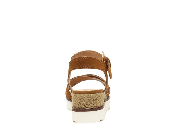 Women's Casa Pin Buckle Ankle Strap Wedge Sandals | Zarnesh