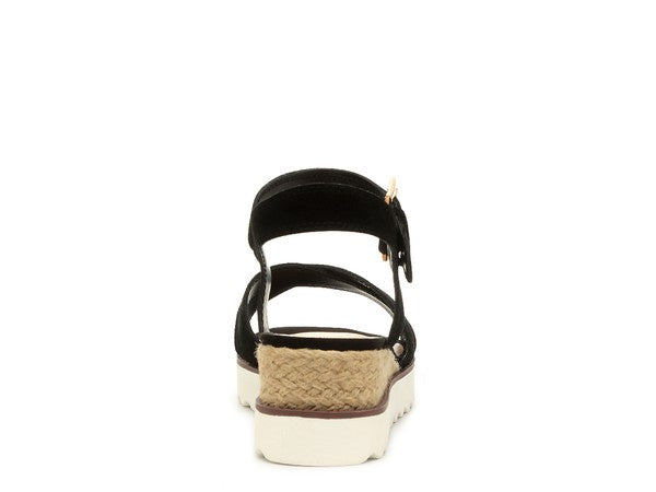 Women's Casa Pin Buckle Ankle Strap Wedge Sandals | Zarnesh