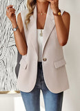 Women’s Casual Tailored Sleeveless Blazer Vest Coat | Zarnesh