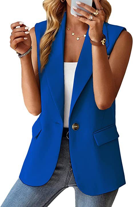 Women’s Casual Tailored Sleeveless Blazer Vest Coat | Zarnesh