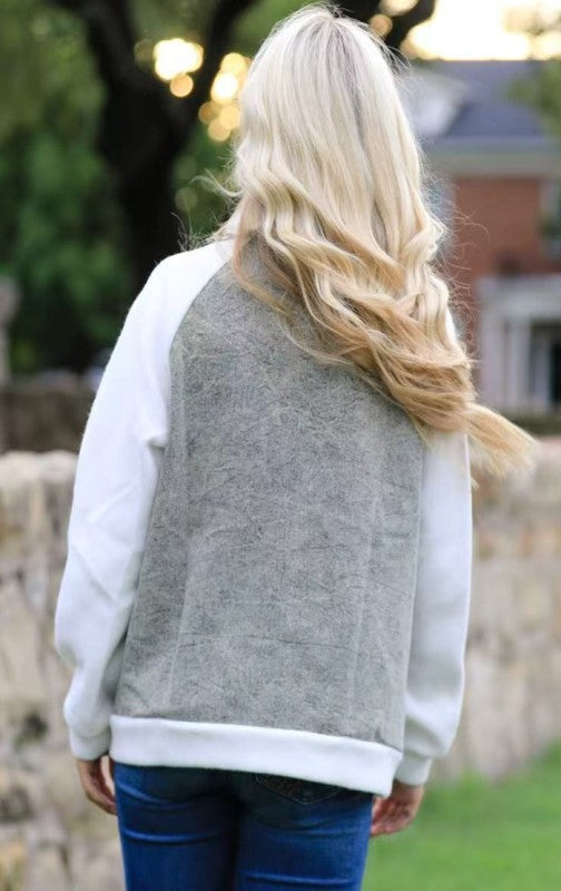 Women’s Casual Zip-Up Denim Chest Pocket Jacket | Zarnesh
