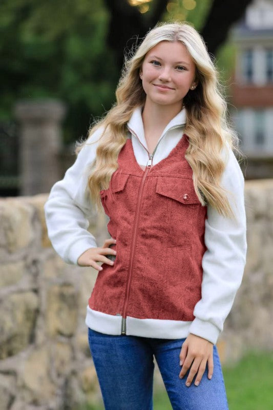 Women’s Casual Zip-Up Denim Chest Pocket Jacket | Zarnesh