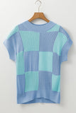 Women’s Checker Colorblock Crewneck Sweater | Zarnesh