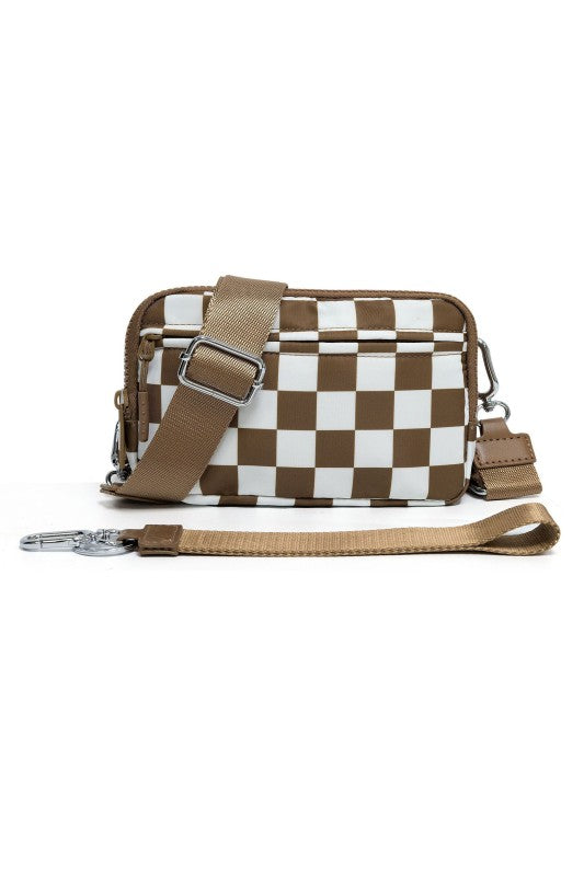 Women’s Checkered Sydney Oversize Convertible Crossbody Bag | Zarnesh
