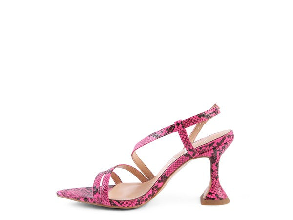 Women's Cherry Tart Snake Print Spool Heel Sandals | Zarnesh