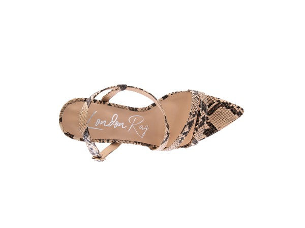 Women's Cherry Tart Snake Print Spool Heel Sandals | Zarnesh