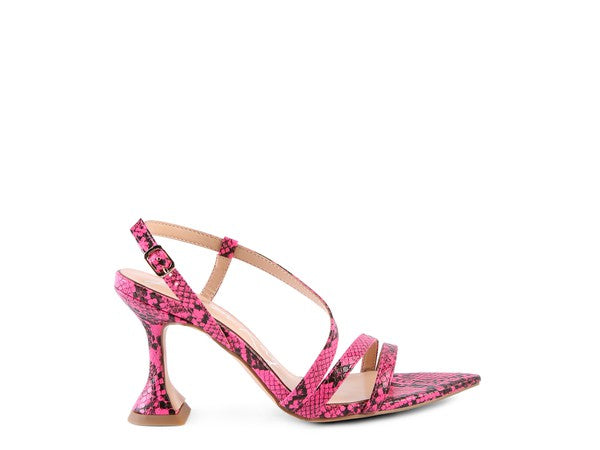 Women's Cherry Tart Snake Print Spool Heel Sandals | Zarnesh