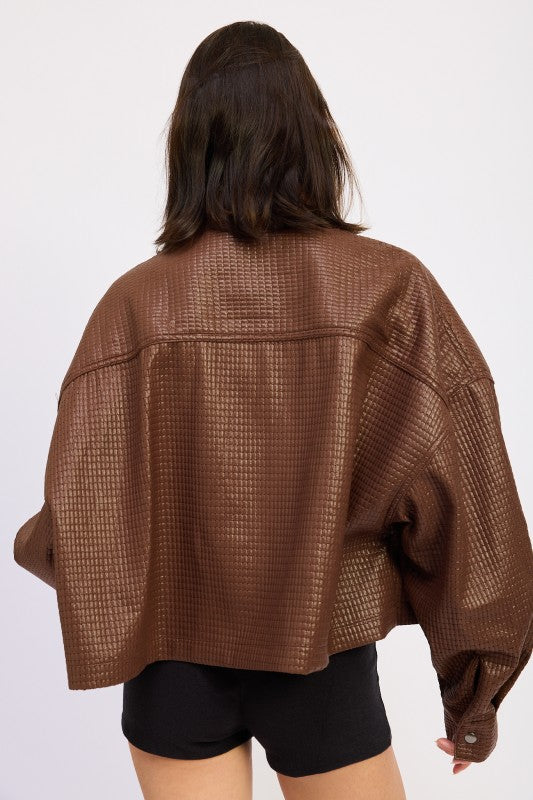 Women’s Chintz Textured Knit Crop Jacket | Zarnesh