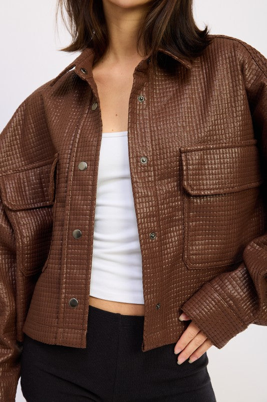 Women’s Chintz Textured Knit Crop Jacket | Zarnesh