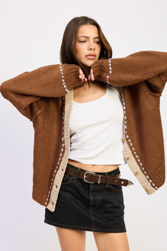 Women's Button Down Front Cardigan | Zarnesh