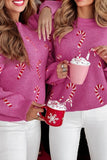 Women’s Christmas Candy Cane Drop Shoulder Sweater | Zarnesh