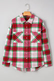 Women’s Christmas Flannel Plaid Button-Up Shacket | Zarnesh