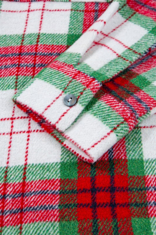 Women’s Christmas Flannel Plaid Button-Up Shacket | Zarnesh
