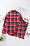 Women’s Christmas Plaid Button-Up Flannel Pajama Set | Zarnesh