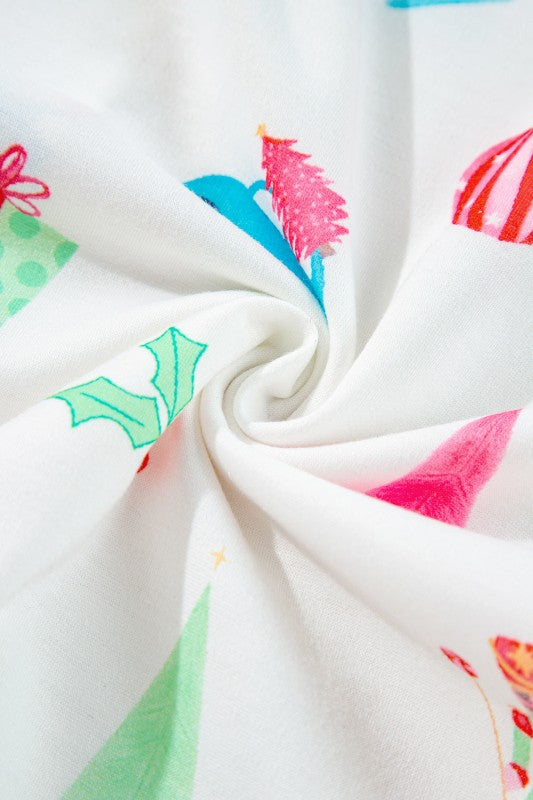 Women’s Christmas Print Short Sleeve Shirt Shorts Pajama Set | Zarnesh