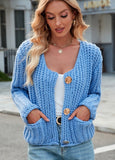 Women’s Chunky Knit Cropped Knit Cardigan | Zarnesh