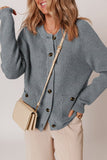 Women’s Chunky Knit Button Front Pocket Cardigan Sweater | Zarnesh
