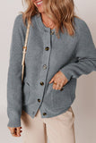 Women’s Chunky Knit Button Front Pocket Cardigan Sweater | Zarnesh