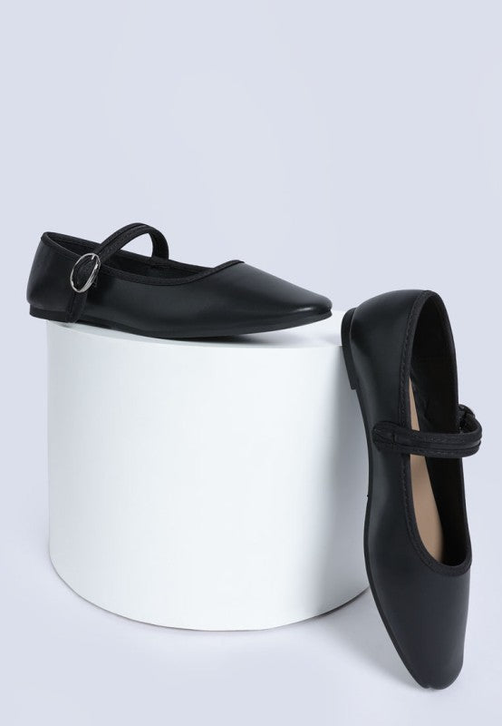 Women’s Classic Pin Buckle Strap Ballerina Flats Shoes | Zarnesh