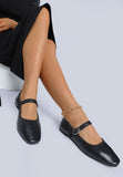 Women’s Classic Pin Buckle Strap Ballerina Flats Shoes | Zarnesh