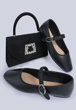 Women’s Classic Pin Buckle Strap Ballerina Flats Shoes | Zarnesh
