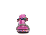 Women's KRYPTON Clear Block Heeled Marble Print Slides | Zarnesh