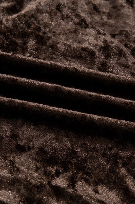 Women’s Plus Size Crushed Velvet Puff Sleeve Babydoll Mini Dress | Zarnesh