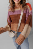 Women’s ColorBlock Chunky Striped Drop Shoulder Sweater | Zarnesh