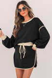 Women’s Colorblock Top and Drawstring Skirt Set | Zarnesh