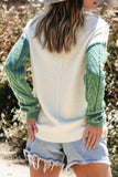 Women’s Colorblock Patch Pocket Drop Shoulder Sweater | Zarnesh
