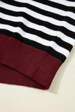 Women’s Colorblock Patchwork Striped Sleeve Chic Sweater | Zarnesh