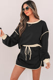 Women’s Colorblock Top and Drawstring Skirt Set | Zarnesh