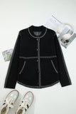 Women’s Contrast Button-Up Trim Sweater Cardigan | Zarnesh