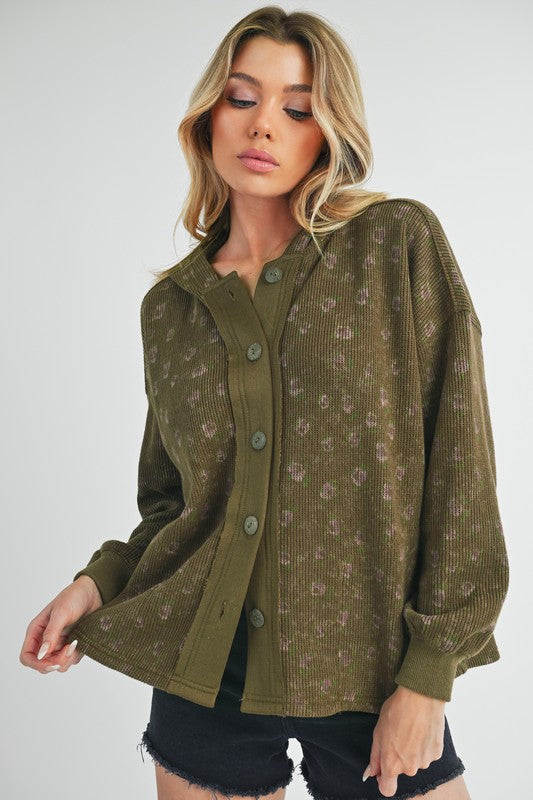 Women’s Contrasting Placket Kamilah Hooded Button-Front Jacket | Zarnesh