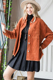 Women’s Corduroy Ribbed Velvet Button-Up Jacket | Zarnesh