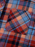 Women's Cotton Boho Red Mint Plaid Button Shirt Shacket | Zarnesh