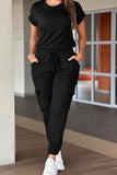Women’s Crew Neck Drawstring Waist Jumpsuit | Zarnesh