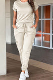 Women’s Crew Neck Drawstring Waist Jumpsuit | Zarnesh