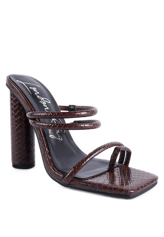 Women's Dandelion High Block Heeled Croc Sandals | Zarnesh