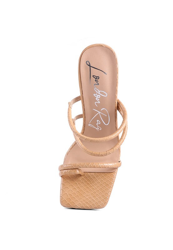 WOMEN'S DANDELION HIGH BLOCK HEELED CROC SANDALS | ZARNESH