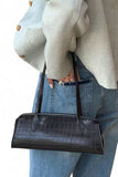 Women's Croc Embossed Iconic Barrel Shoulder Bag | Zarnesh