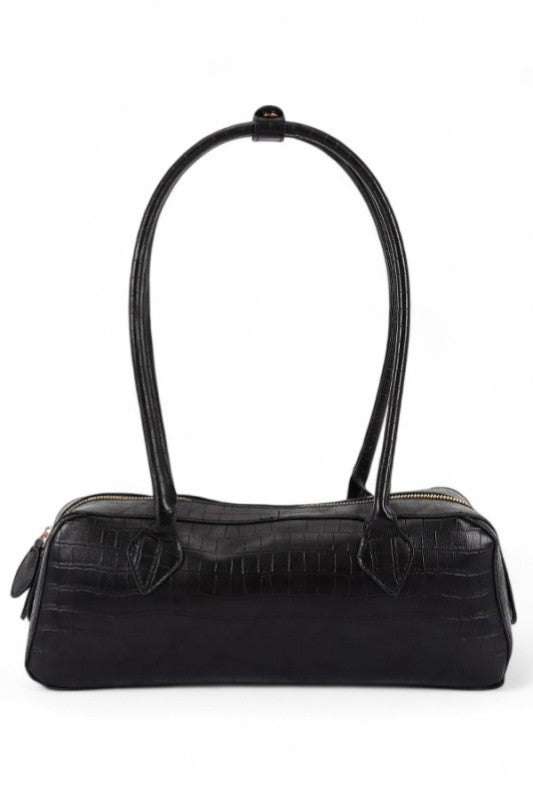 Women's Croc Embossed Iconic Barrel Shoulder Bag | Zarnesh